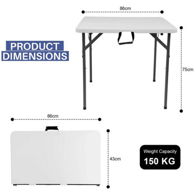 HEAVY DUTY FOLDING TABLE PORTABLE PLASTIC CAMPING GARDEN PARTY CATERING 3Ft Folding Table