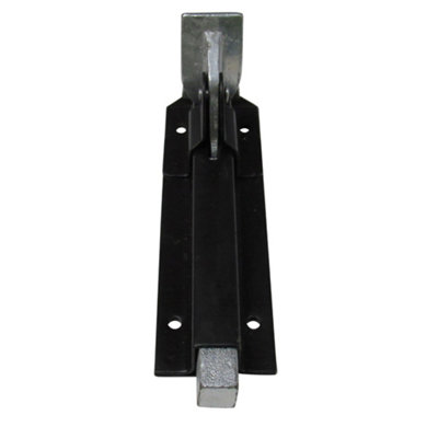 Heavy Duty Foot Operated Bolt (Gate Door Footbolt Floor Lock Black) - 5