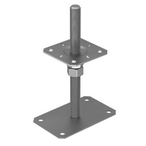 Heavy Duty Galvanised BOLT DOWN POST SUPPORT Fence Foot Pergola Anchor Top Plate Size: 100 x 100 mm