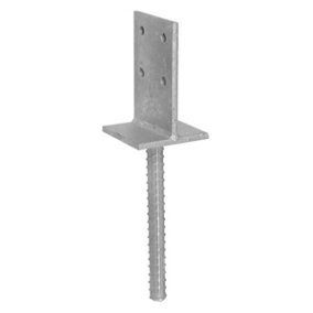 Heavy Duty Galvanised "Internal" Post Support Foot Thickness: 8mm Height: 335mm Size: 70 x 70mm (2.8")