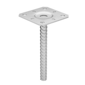 Heavy Duty Galvanised SUPPORT for CONCRETING Post Foot Pergola Anchor Size: 130 x 130mm (5.1")