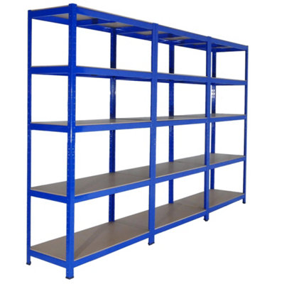 Heavy Duty Garage Racking 3 Bay MEGA DEAL 175KG Per Shelf (1800mm H x ...