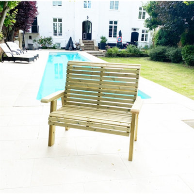 Heavy duty on sale outdoor bench