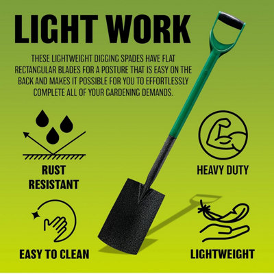 Heavy Duty Garden Border Digging Spade Gardening Hand Tool Ladies ...