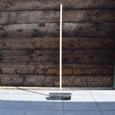 LS Outdoor Yard Broom 12" Heavy Duty Garden Brush With 120cm Stainless Steel Handle Stiff Bristle Decking Brush For Driveways Patios Paths & Yard Cleaning (2 - View #4