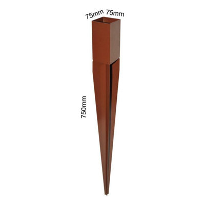 Heavy Duty Garden Fence Post Holder - Large Fence Post Spikes Support Rust Resistant Metal Fence Stakes 3"