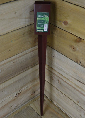 Heavy Duty Garden Fence Post Holder - Large Fence Post Spikes Support Rust Resistant Metal Fence Stakes 3" - 5