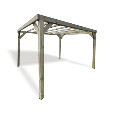 Heavy Duty Garden Pergola - L300 x W300 x H230 cm - Minimal Assembly Required