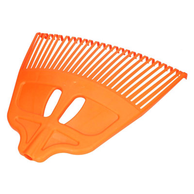 Heavy-Duty Garden Rake - 27 Tines / 57cm Wide Durable Plastic Head ...