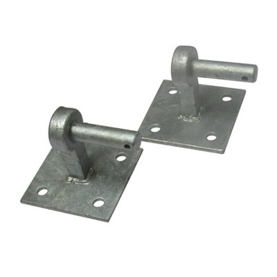Heavy Duty Gate Hanger Hooks X2 (Galvanised Square Pin Hinge)