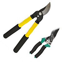 Heavy Duty Hand Held Pruning Shears and Power Lopping Pruner Secateurs Cutters