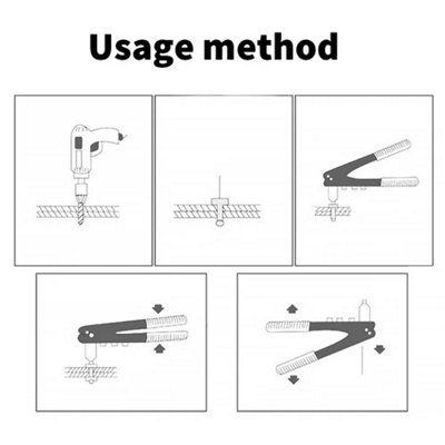 Heavy Duty Hand Rivet Gun Kit 400PCS Assorted Rivets with 4 Nozzle Heads