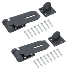 Heavy Duty Hasp and Staple Security Lock for Sheds Doors Gates 2pk