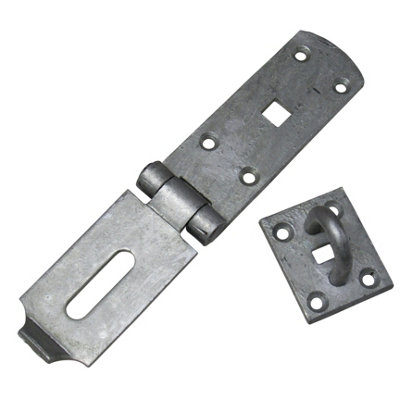 Heavy Duty Hasp & Staple 10" (Galvanised Locking Security Lock Latch)