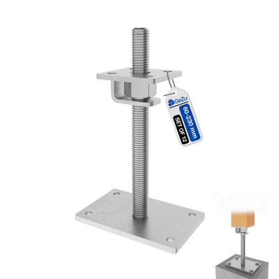 Heavy Duty Hot Dip Galvanised Bolt Down Adjustable Post Support ...