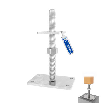 Heavy Duty Hot Dip Galvanised Bolt Down Adjustable Post Support ...