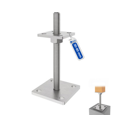 Heavy Duty Hot Dip Galvanised Bolt Down Adjustable Post Support ...