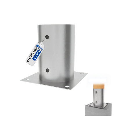 Heavy Duty Hot Dip Galvanised Bolt Down Circular Post - Fence Foot Base ...