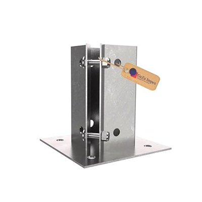 Heavy Duty Hot Dip Galvanised Bolt Down Post Support - Square Post ...