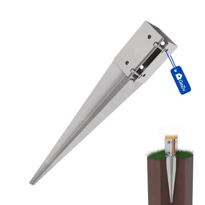 Heavy Duty Hot Dip Galvanised Drive In Post Support - Ground Spike ...