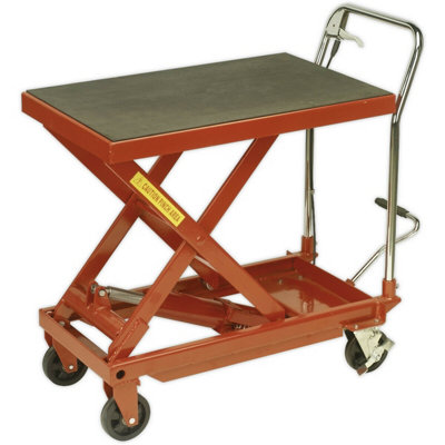 Heavy Duty Hydraulic Platform Truck with 500kg Capacity and Safety Release Mechanism