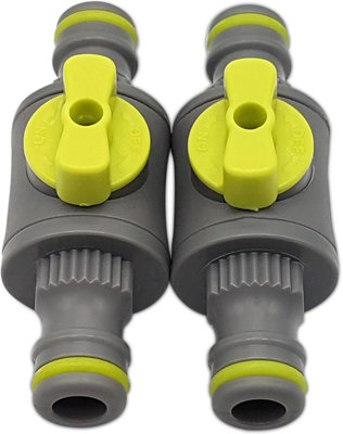 Heavy Duty in-Line quick release shut off valve kit compatible with Hozelock Pack of 2- Fits all Hozelock Female Connectors