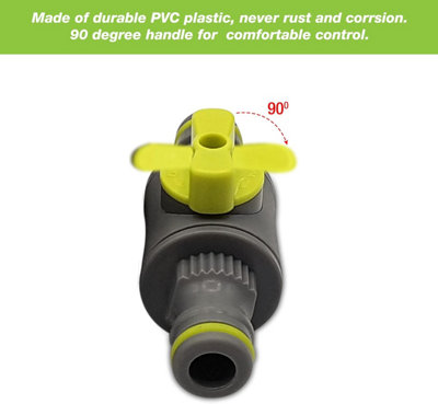 Heavy Duty in-Line quick release shut off valve kit compatible with Hozelock Pack of 2- Fits all Hozelock Female Connectors - 3