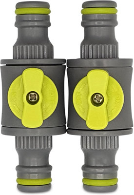 Heavy Duty in-Line quick release shut off valve kit compatible with Hozelock Pack of 2- Fits all Hozelock Female Connectors - 4