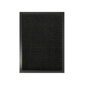 Heavy Duty Indoor & Outdoor Rubber Non-Slip Absorbent Barrier Mat - Anthracite 40 x 60 cm