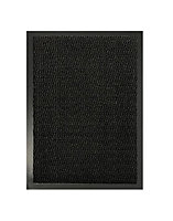 Heavy Duty Indoor & Outdoor Rubber Non-Slip Absorbent Barrier Mat - Anthracite 50 x 80 cm