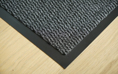 Heavy Duty Indoor & Outdoor Rubber Non-Slip Absorbent Barrier Mat - Anthracite 60 x 150 cm - 3