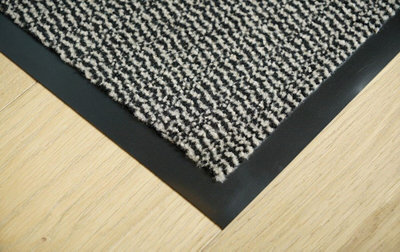 Heavy Duty Indoor & Outdoor Rubber Non-Slip Absorbent Barrier Mat - Beige 80 x 120 cm