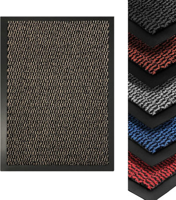 Heavy Duty Indoor & Outdoor Rubber Non-Slip Absorbent Barrier Mat - Beige 90 x 200 cm