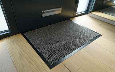 Heavy Duty Indoor & Outdoor Rubber Non-Slip Absorbent Barrier Mat - Beige 90 x 300 cm