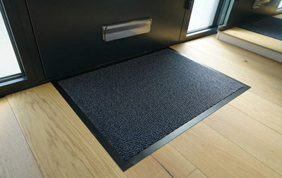 Heavy Duty Indoor & Outdoor Rubber Non-Slip Absorbent Barrier Mat - Blue 60 x 120 cm