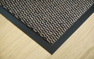 Heavy Duty Indoor & Outdoor Rubber Non-Slip Absorbent Barrier Mat - Brown 80 x 120 cm - 3