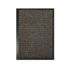 Heavy Duty Indoor & Outdoor Rubber Non-Slip Absorbent Barrier Mat - Brown 90 x 150 cm