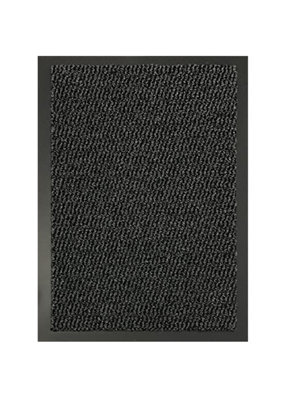 Heavy Duty Indoor & Outdoor Rubber Non-Slip Absorbent Barrier Mat - Charcoal 120 x 180 cm