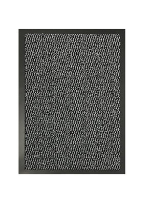 Heavy Duty Indoor & Outdoor Rubber Non-Slip Absorbent Barrier Mat - Silver Grey 50 x 80 cm