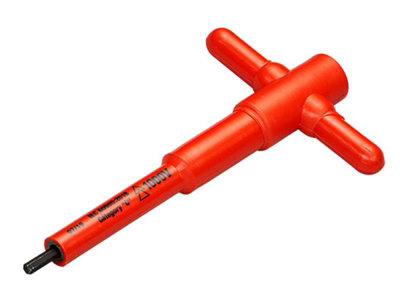 Heavy-Duty Insulated T Handle Hex Driver 4mm for Safe Live Line Work