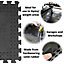 Heavy Duty Interlocking Rubber Gym Mats Garage Flooring Tiles Commercial 4pcs