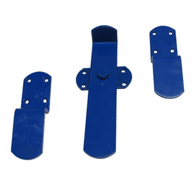 Heavy Duty Kick Over Latch - Blue (Stable Door Kickover Catch Gate Lock)