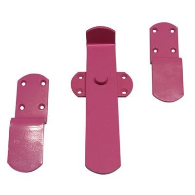 Heavy Duty Kick Over Latch - Pink (Stable Door Kickover Catch Gate Lock)