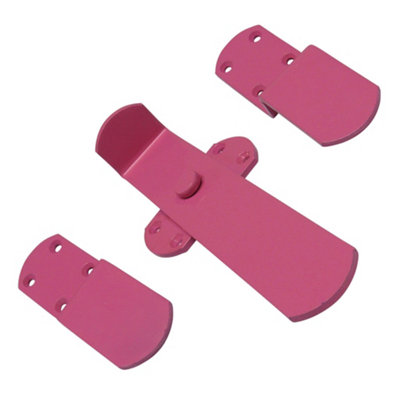 Heavy Duty Kick Over Latch - Pink (Stable Door Kickover Catch Gate Lock) - 3