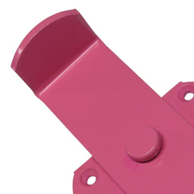 Heavy Duty Kick Over Latch - Pink (Stable Door Kickover Catch Gate Lock) - 8
