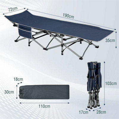 Heavy Duty Large Folding Bed With Pocket Camping Travel Guest ...