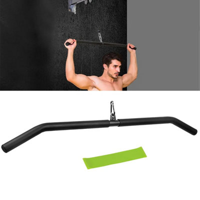 Heavy Duty Lat Pull Down Bar Grip Rod Cable Attachment Gym Fitness Workout