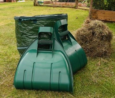 Heavy Duty Leaf Grabbers And Garden Waste Bag Set Pop Up Refuse Sack 73L