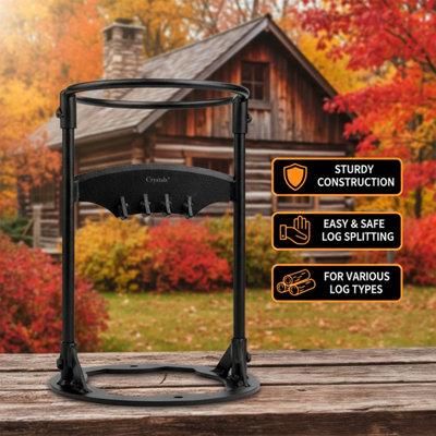 Heavy Duty Log Splitter Manual Kindling Cutter Firewood Stand