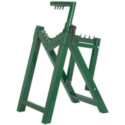 Heavy Duty Log Stand - Holds Logs Up To 230mm Diameter - Folds Down Flat